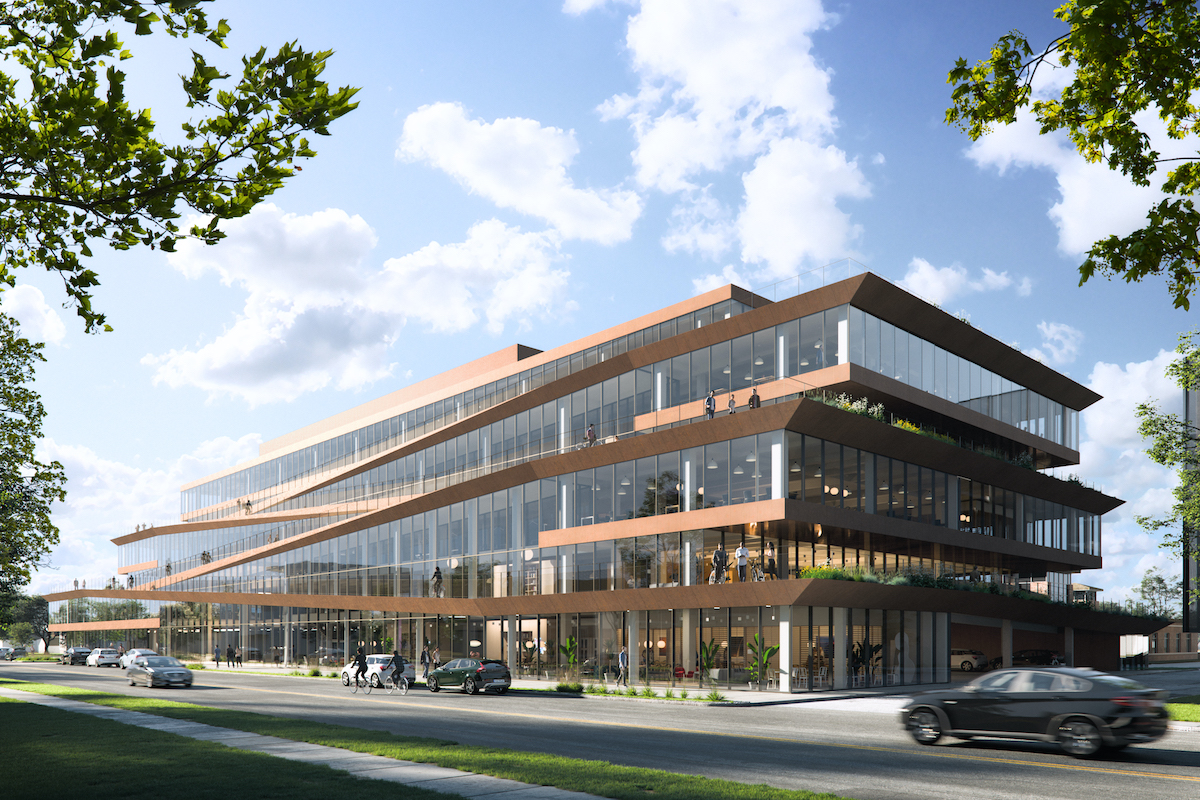 The Ledger office building in downtown Bentonville (rendering)