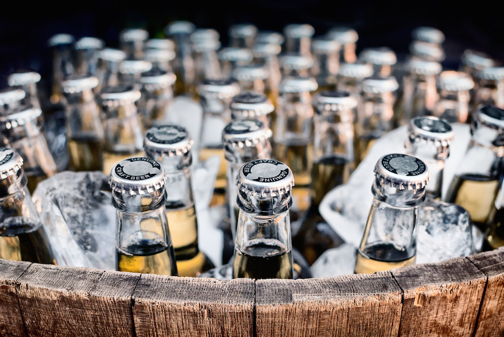 bottled craft beer in ice Shutterstock